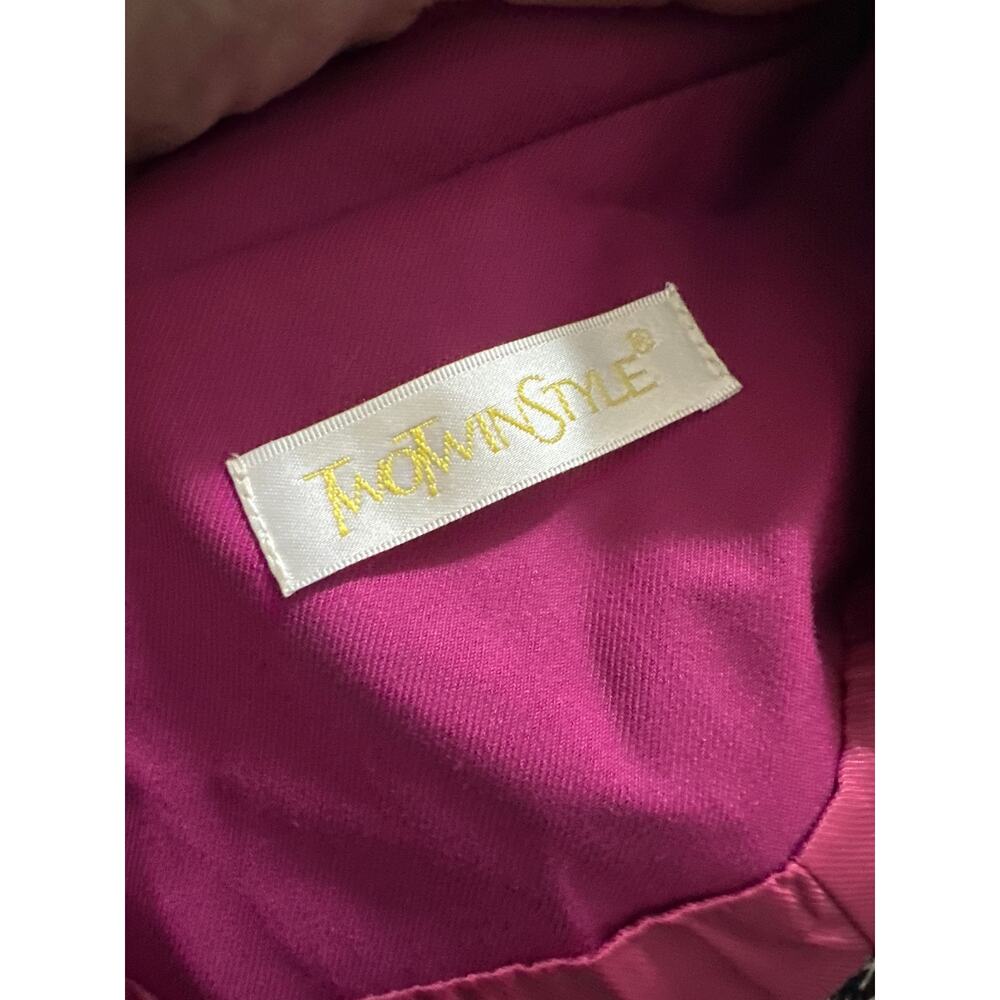 Twotwinstyle Fuchsia Two Button Blazer Size Large - image 6
